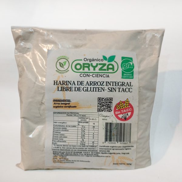 Harina de Arroz Yamaní integral x 500gr