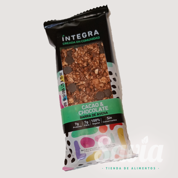 Barrita de avena cacao y chocolate x 41gr