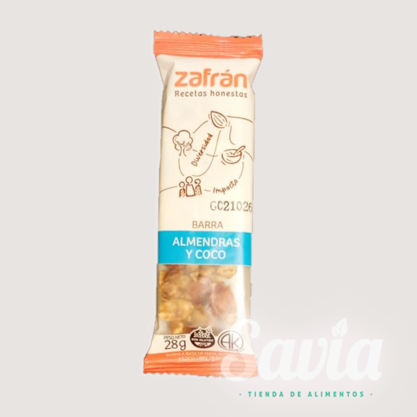 Zafran-Almendras-y-coco Barra Zafran Almendras y Coco x 28gr