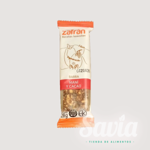Barra Zafran Maní y cacao x 28gr