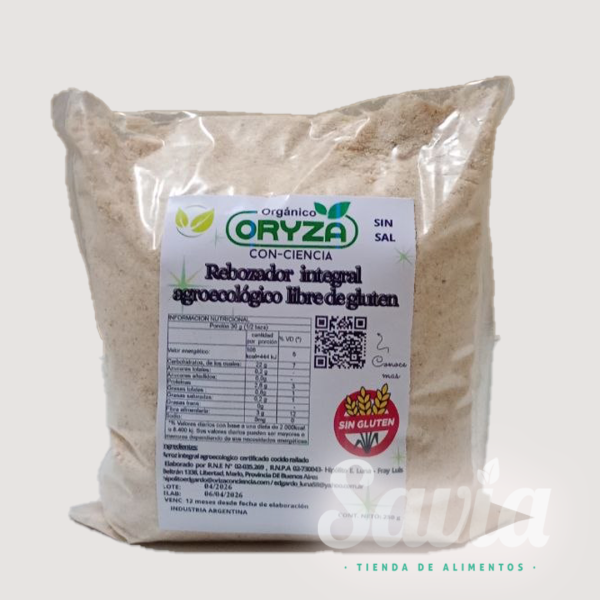 rebozador-integral Rebozador de arroz integral orgánico s/sal x 250gr